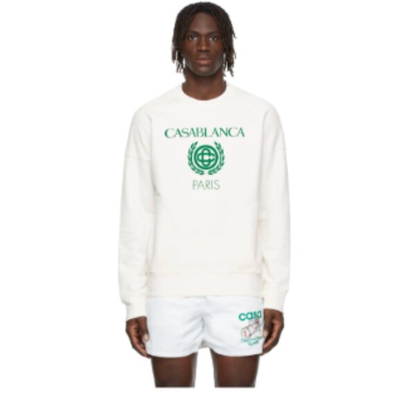 CASABLANCA Reverse Loopback Panel Sweatshirt Off-white - Picture 2 of 5